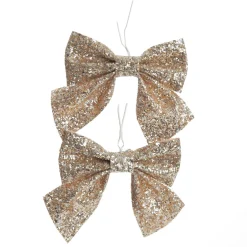 Gold Glitter Bow - Set of 2 Flash Sale