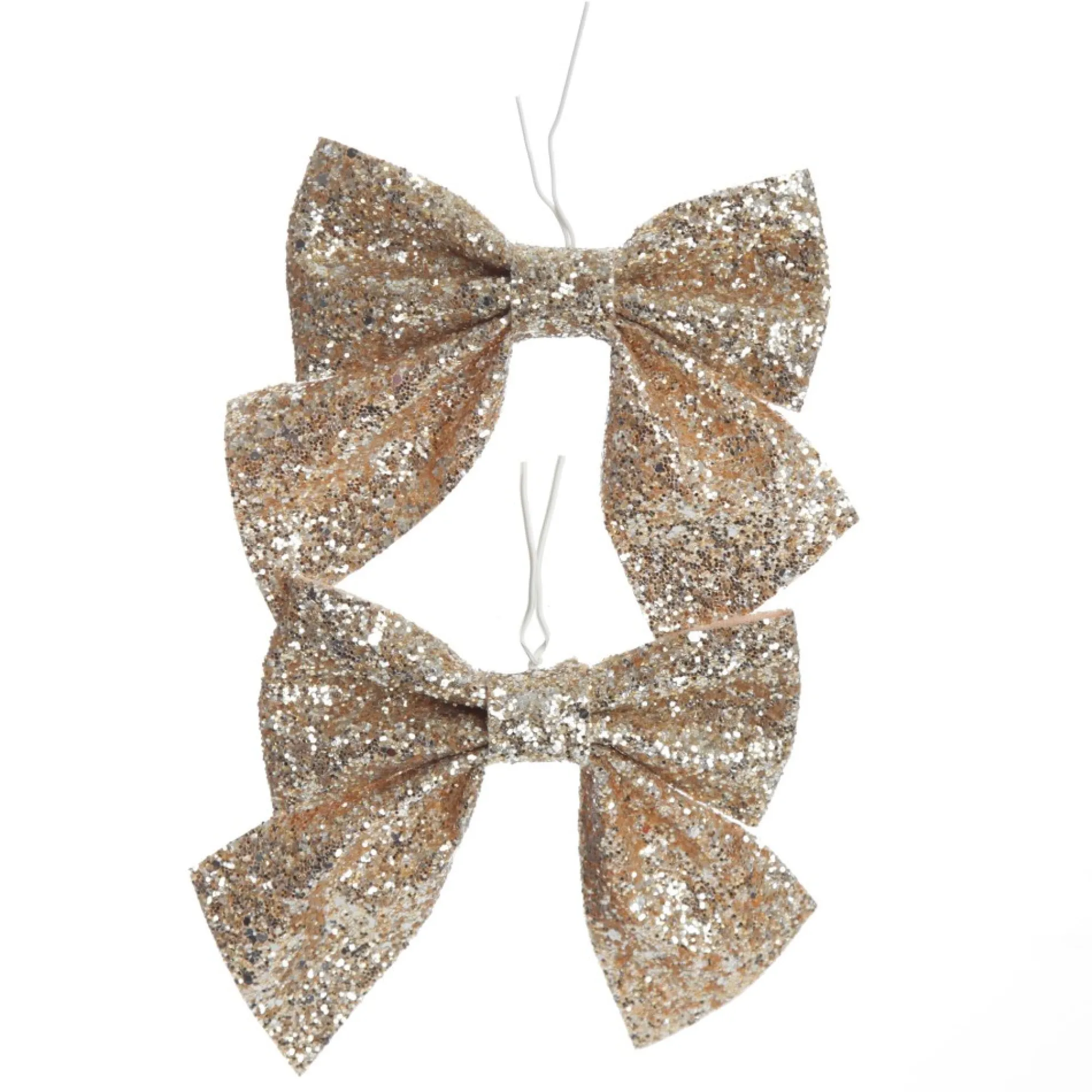 Gold Glitter Bow - Set of 2 Flash Sale