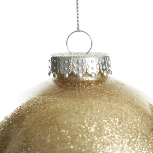 Gold Glitter Christmas Bauble Best