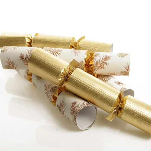 Gold Glitter Foliage Christmas Bon Bons Clearance