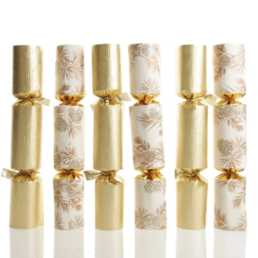 Gold Glitter Foliage Christmas Bon Bons Clearance