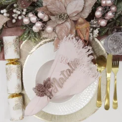 Gold Glitter Foliage Christmas Bon Bons Clearance