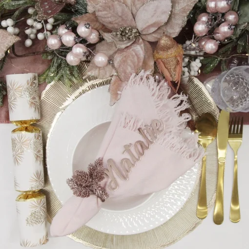 Gold Glitter Foliage Christmas Bon Bons Clearance