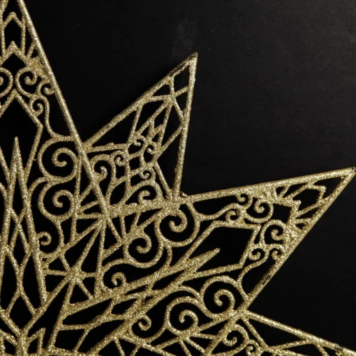 Gold Glitter Hanging Christmas Star Best Sale