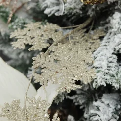 Gold Glitter Snowflake Christmas Spray Clearance