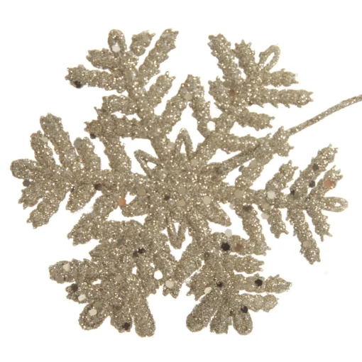 Gold Glitter Snowflake Christmas Spray Clearance