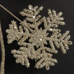 Gold Glitter Snowflake Christmas Spray Clearance