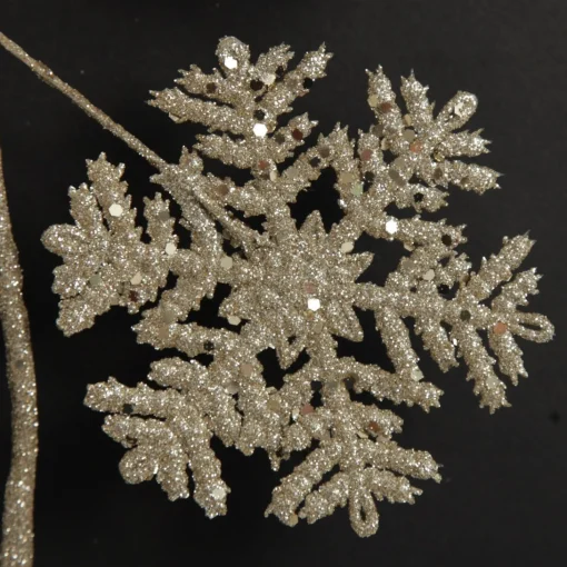 Gold Glitter Snowflake Christmas Spray Clearance