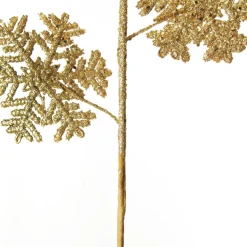 Gold Glitter Snowflake Christmas Spray Clearance