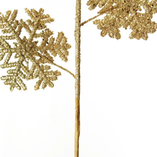 Gold Glitter Snowflake Christmas Spray Clearance