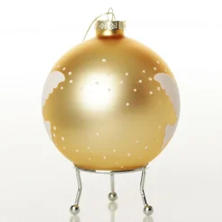 Gold Peace Doves Christmas Bauble Discount