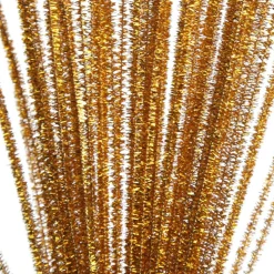 Gold Tinsel Chenille Stem Pipe Cleaners - Pack of 45 Store