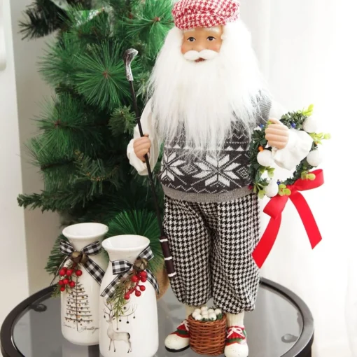 Golfing Santa Christmas Ornament Discount