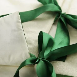 Green and Gold Mistletoe Christmas Tree Skirt Online