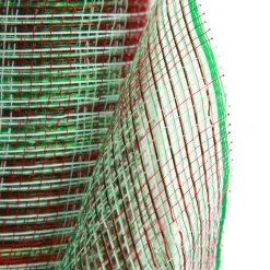 Green and Red Check Decomesh Roll Sale