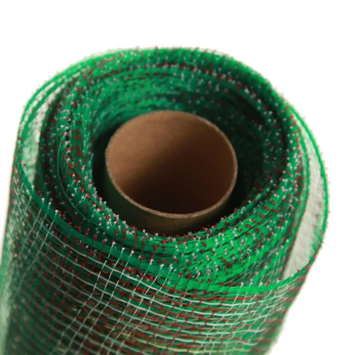 Green and Red Check Decomesh Roll Sale