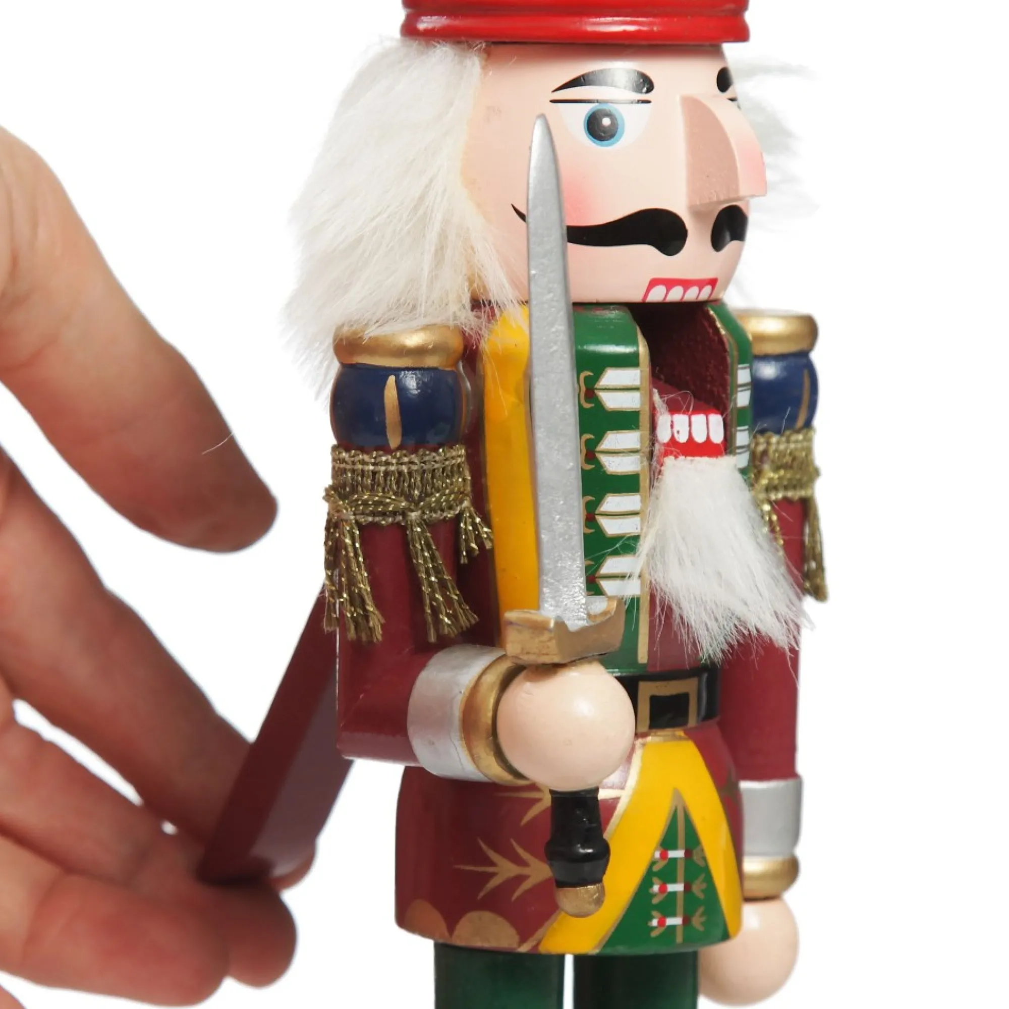 Green Nutcracker with Sword Christmas Ornament - Large Discount