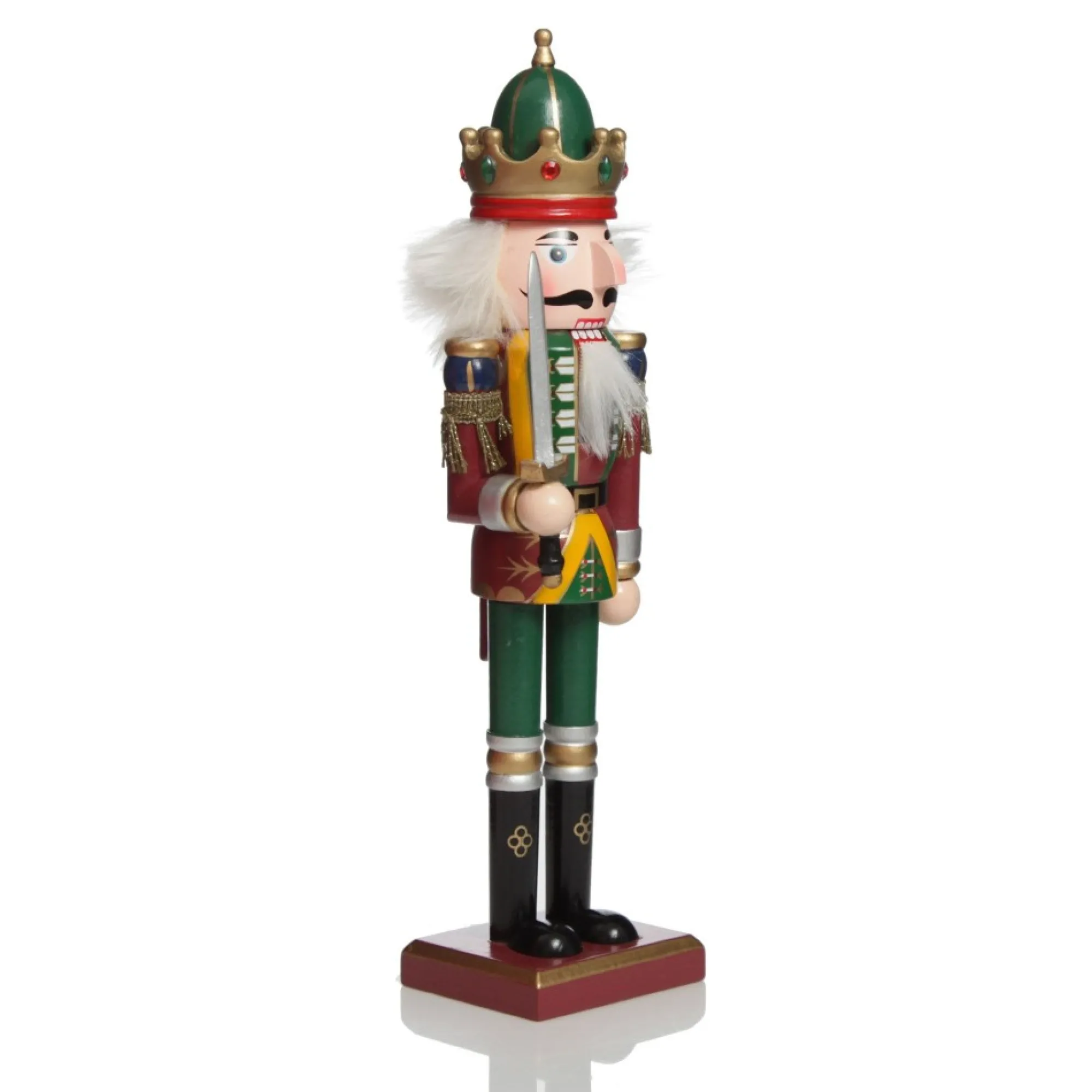 Green Nutcracker with Sword Christmas Ornament - Large Discount