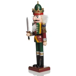 Green Nutcracker with Sword Christmas Ornament - Large Discount