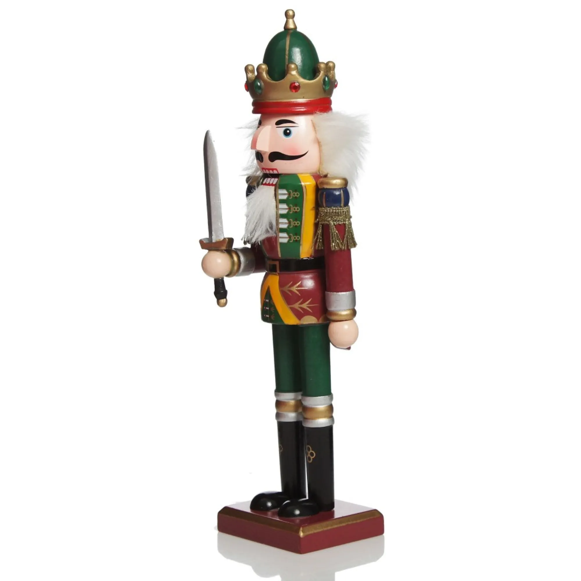 Green Nutcracker with Sword Christmas Ornament - Large Discount