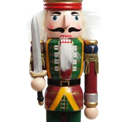 Green Nutcracker with Sword Christmas Ornament - Large Discount