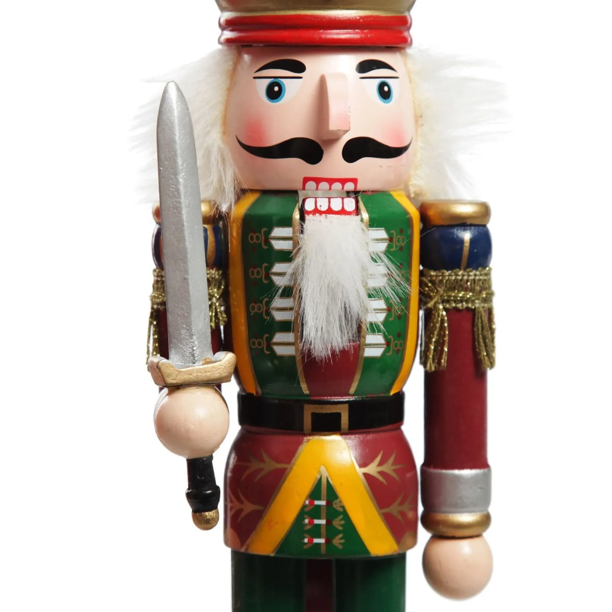 Green Nutcracker with Sword Christmas Ornament - Large Discount