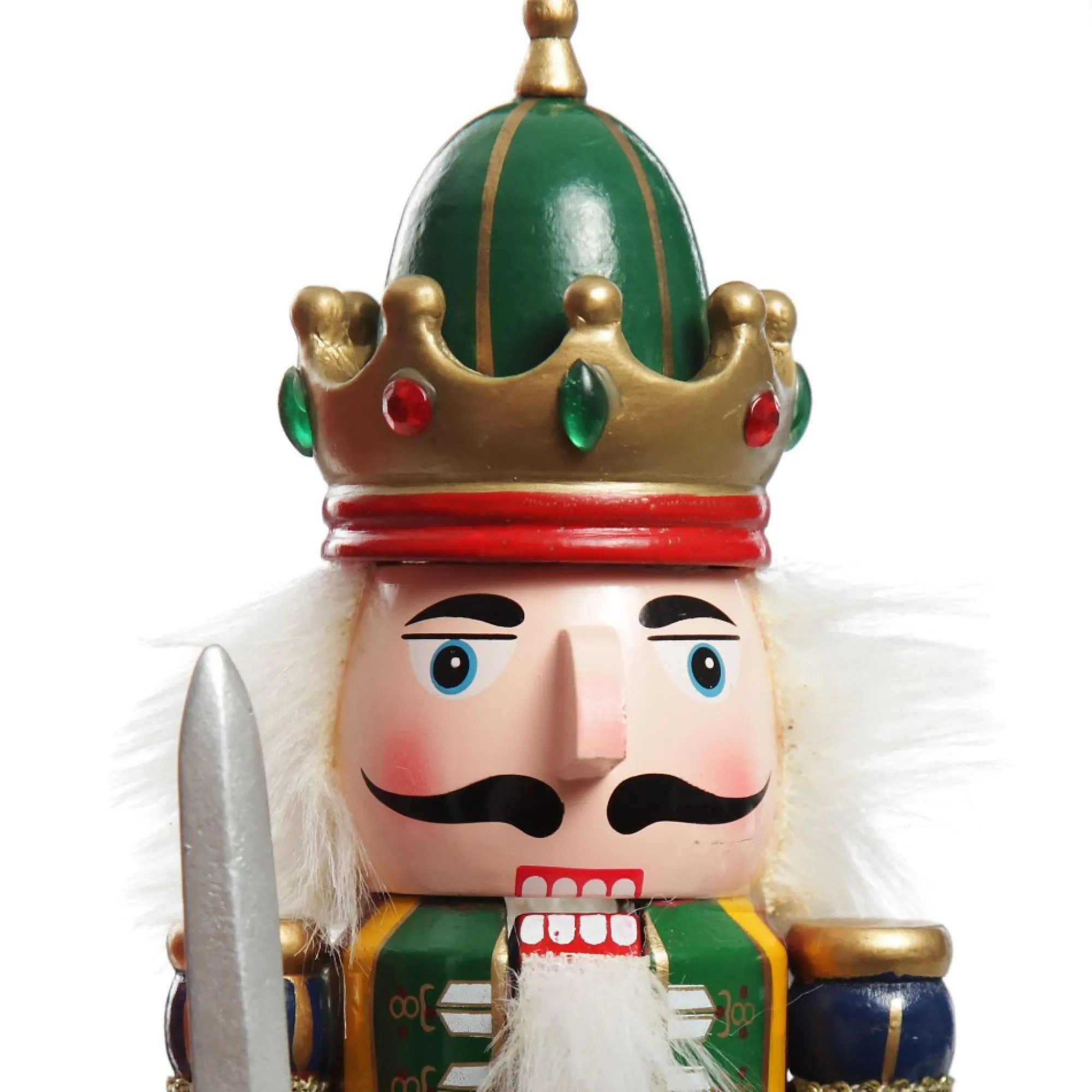 Green Nutcracker with Sword Christmas Ornament - Large Discount