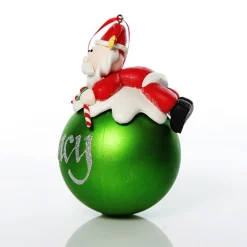 Green Santa Christmas Character Bauble Cheap