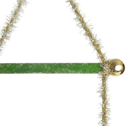 Green Tinsel Christmas Swing Ornament - Double Seat Outlet