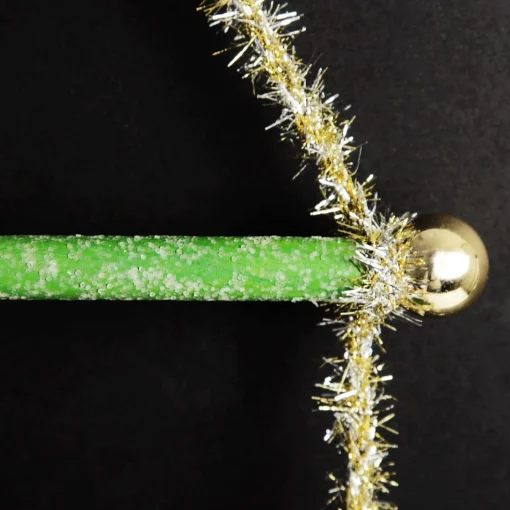 Green Tinsel Christmas Swing Ornament - Double Seat Outlet