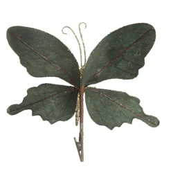 Green Velour and Glitter Butterfly Clip Discount