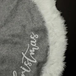 Grey and White Fur Christmas Tree Skirt Best