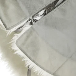 Grey and White Fur Christmas Tree Skirt Best
