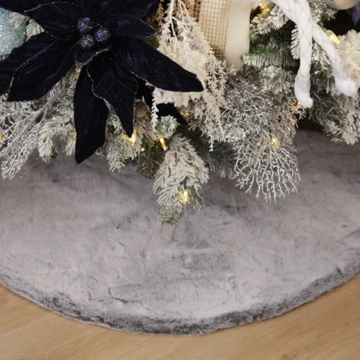 Grey Faux Fur Tree Skirt Online