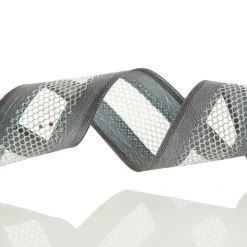 Gunmetal Grey Mesh with Satin Edge Wired Christmas Ribbon New