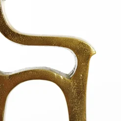 Hollow Raw Gold Reindeer Christmas Stocking Hanger with Quartz Base Flash Sale