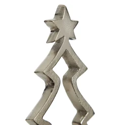 Hollow Raw Silver Tree Christmas Stocking Hanger with Quartz Base Cheap