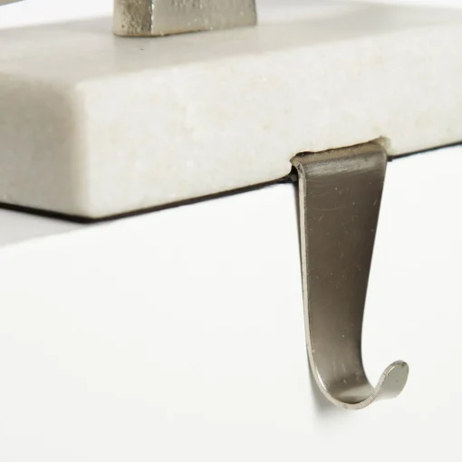 Hollow Raw Silver Tree Christmas Stocking Hanger with Quartz Base Cheap