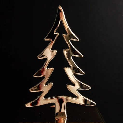 Hollow Rose Gold Tree Christmas Stocking Hanger Flash Sale