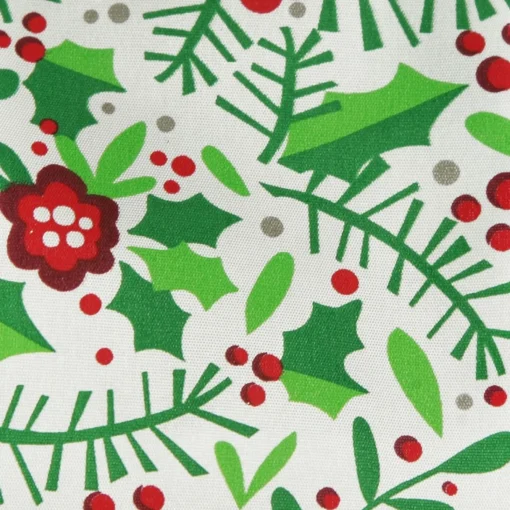Holly & Berry Flowers Wired Ribbon New