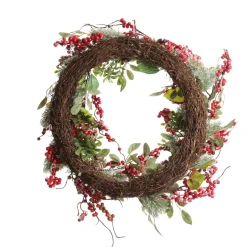 Iced Red Berry Wreath Best