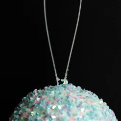 Iridescent Baby Blue Sequin Christmas Ball Store