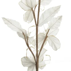 Ivory Flower Blossom Stem with Gold Glitter Discount