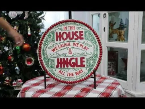 Jingle All the Way Retro Wooden Christmas Sign Store