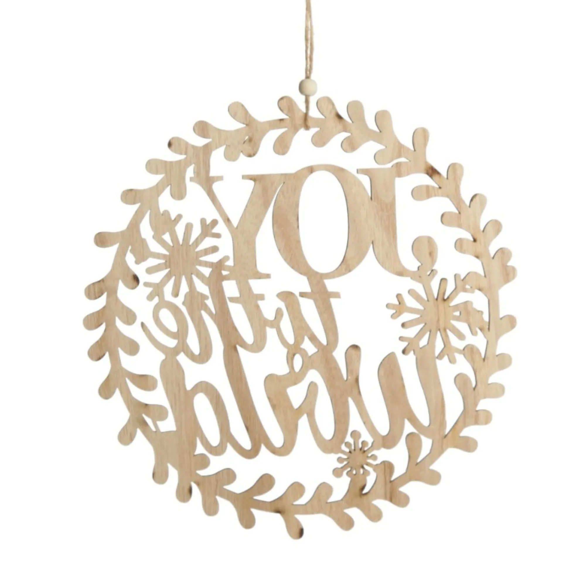 Joy to the World Wooden Circle Wreath Plaque Cheap