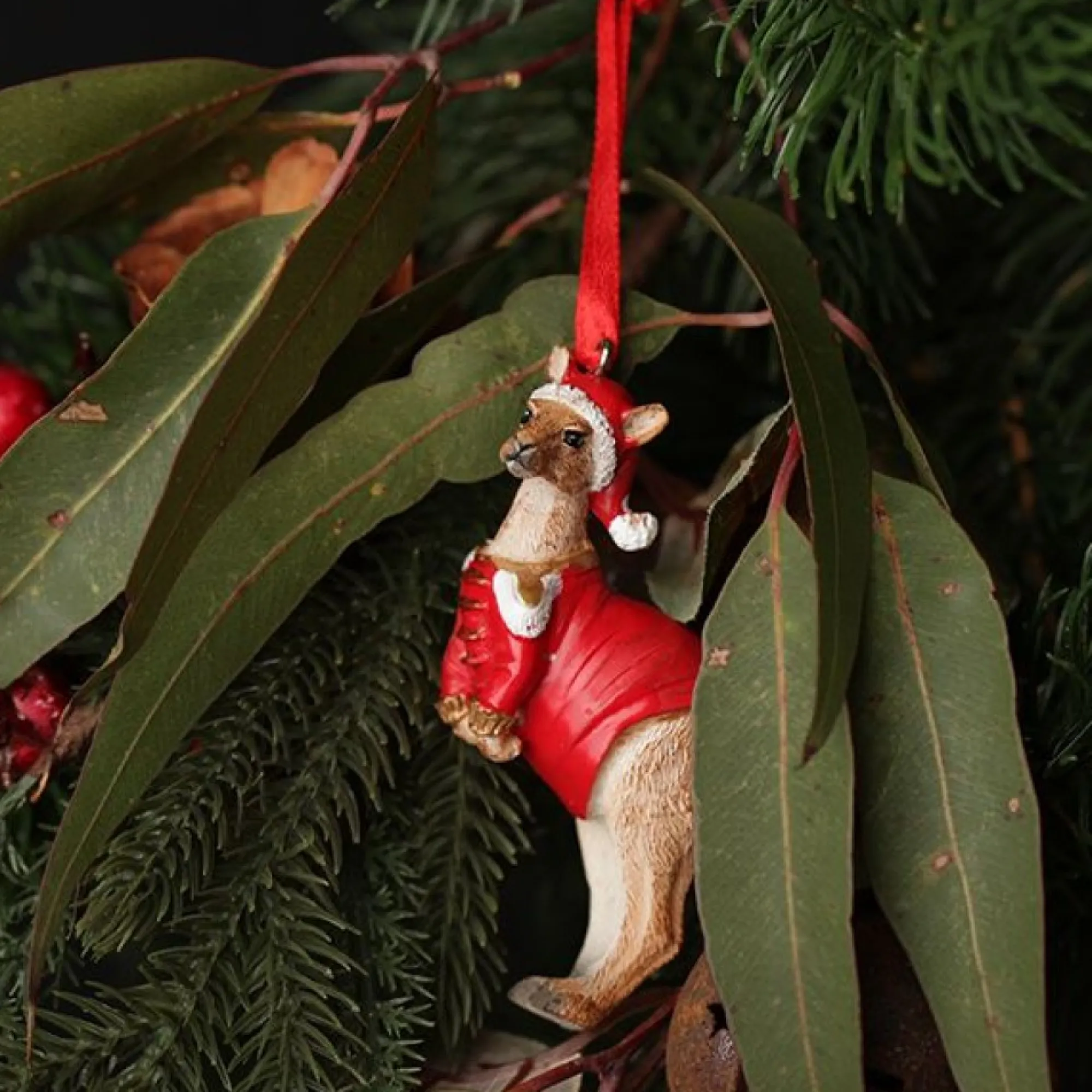 Kangaroo Australiana Christmas Tree Decoration - Red Jacket Discount