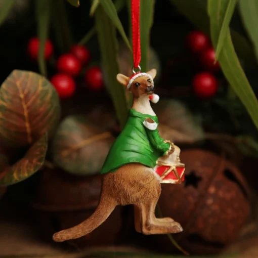 Kangaroo Australiana Christmas Tree Decoration - Green Jacket Shop