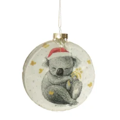 Koala with Santa Hat Glass Disc Koala With Santa Hat Glass Disc Online