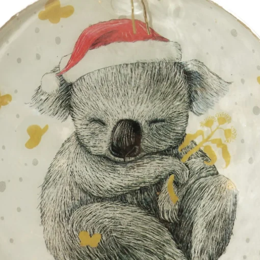 Koala with Santa Hat Glass Disc Koala With Santa Hat Glass Disc Online
