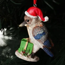 Kookaburra Australiana Christmas Tree Decoration - Green Present Fashion